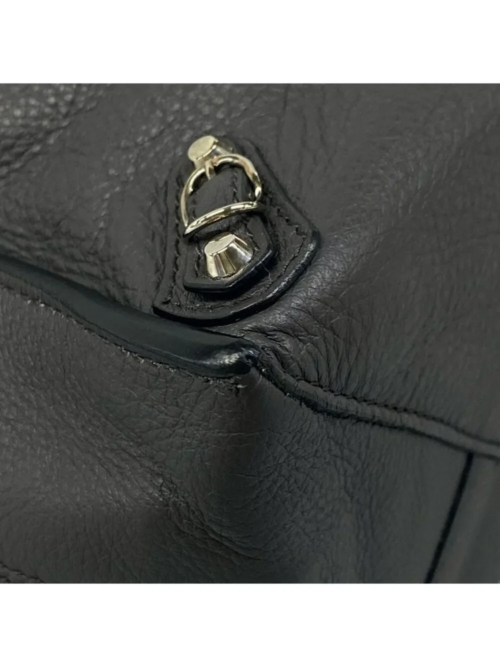 Balenciaga Tote Paper A6 Dark Gray Leather